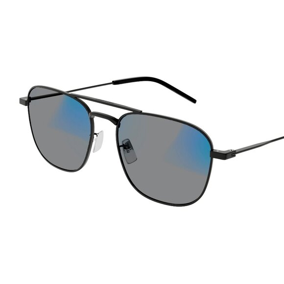 New SAINT LAURENT Black Square SL309 001 Photochromic Blue Control Sunglasses Wo - Picture 2 of 7